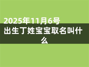 2025年11月6号出生丁姓宝宝取名叫什么