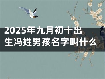 2025年九月初十出生冯姓男孩名字叫什么