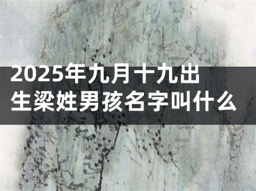 2025年九月十九出生梁姓男孩名字叫什么