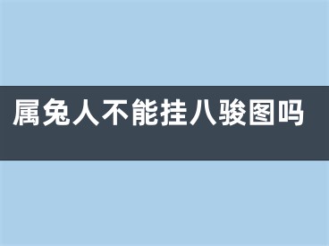 属兔人不能挂八骏图吗