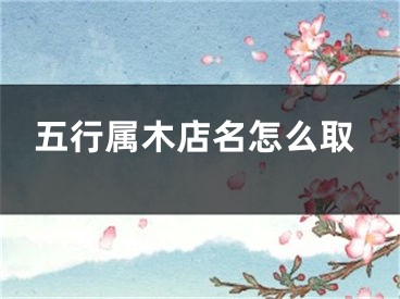 五行属木店名怎么取