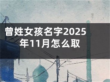 曾姓女孩名字2025年11月怎么取