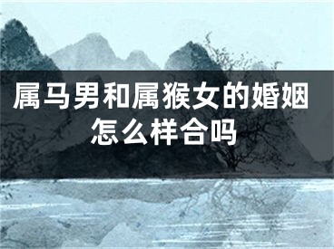 属马男和属猴女的婚姻怎么样合吗