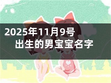 2025年11月9号出生的男宝宝名字