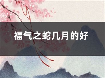 福气之蛇几月的好