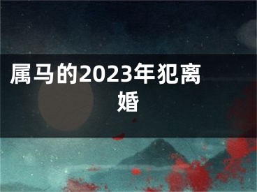 属马的2023年犯离婚