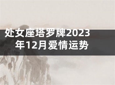 处女座塔罗牌2023年12月爱情运势