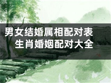 男女结婚属相配对表 生肖婚姻配对大全