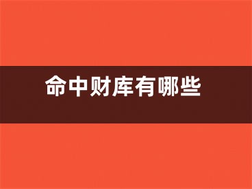 命中财库有哪些