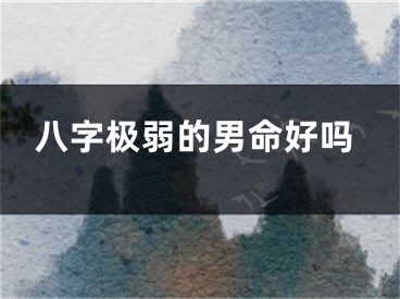 八字极弱的男命好吗