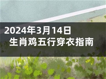 2024年3月14日生肖鸡五行穿衣指南