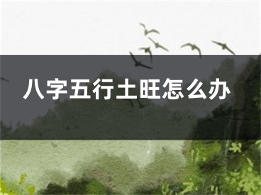 八字五行土旺怎么办