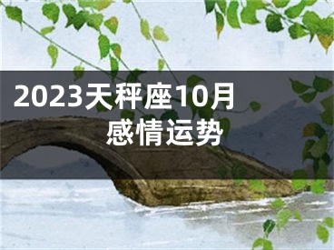 2023天秤座10月感情运势