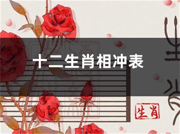 十二生肖相冲表