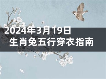 2024年3月19日生肖兔五行穿衣指南