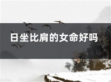 日坐比肩的女命好吗