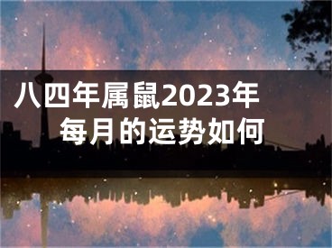 八四年属鼠2023年每月的运势如何
