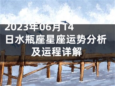 2023年06月14日水瓶座星座运势分析及运程详解