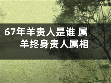 67年羊贵人是谁 属羊终身贵人属相