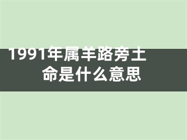 1991年属羊路旁土命是什么意思