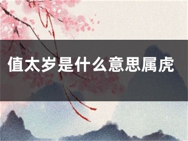 值太岁是什么意思属虎