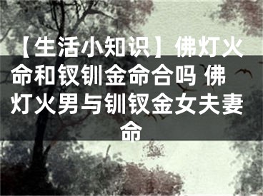 【生活小知识】佛灯火命和钗钏金命合吗 佛灯火男与钏钗金女夫妻命