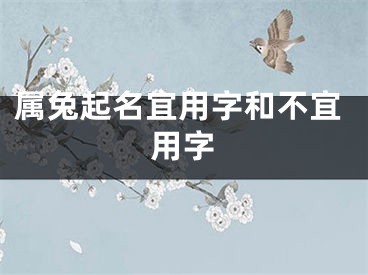 属兔起名宜用字和不宜用字