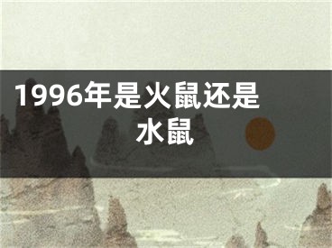 1996年是火鼠还是水鼠