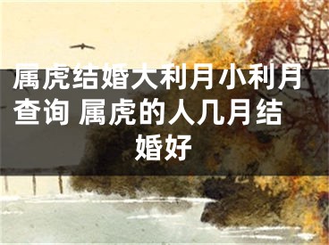 属虎结婚大利月小利月查询 属虎的人几月结婚好