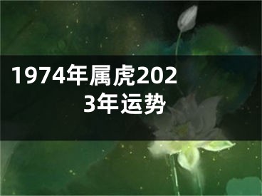 1974年属虎2023年运势