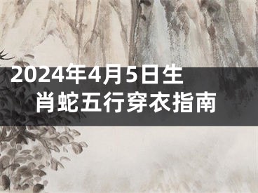 2024年4月5日生肖蛇五行穿衣指南