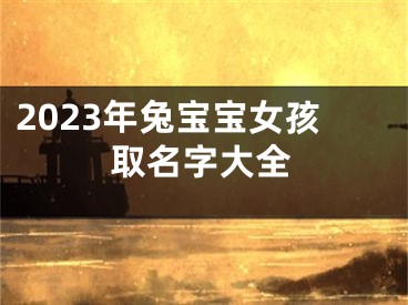 2023年兔宝宝女孩取名字大全