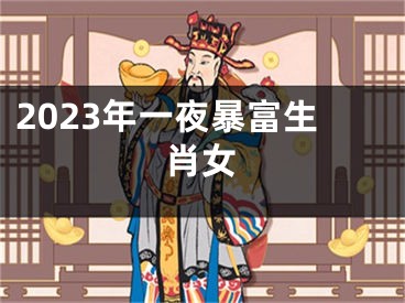 2023年一夜暴富生肖女