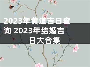 2023年黄道吉日查询 2023年结婚吉日大合集