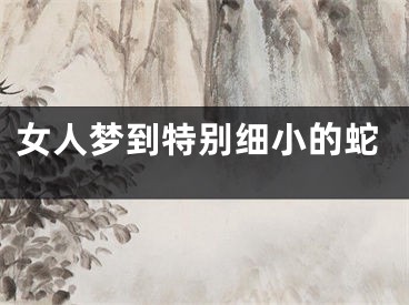 女人梦到特别细小的蛇