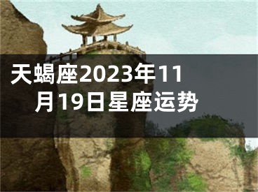 天蝎座2023年11月19日星座运势
