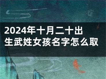 2024年十月二十出生武姓女孩名字怎么取