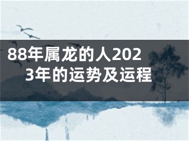 88年属龙的人2023年的运势及运程