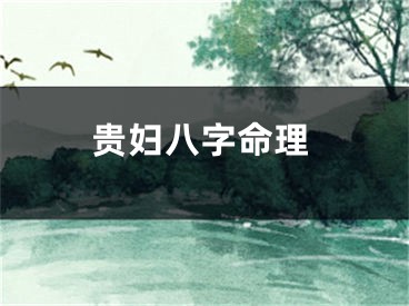 贵妇八字命理