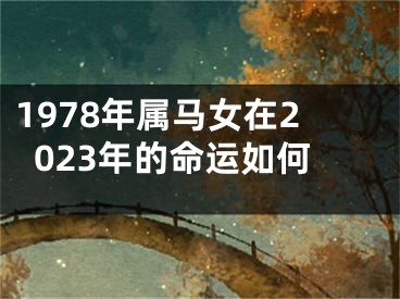 1978年属马女在2023年的命运如何