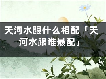 天河水跟什么相配「天河水跟谁最配」