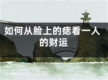 如何从脸上的痣看一人的财运
