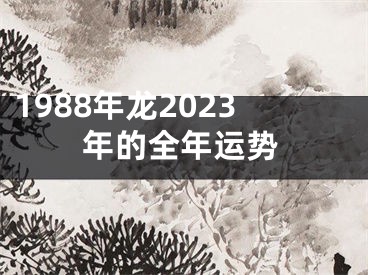 1988年龙2023年的全年运势