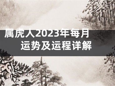 属虎人2023年每月运势及运程详解