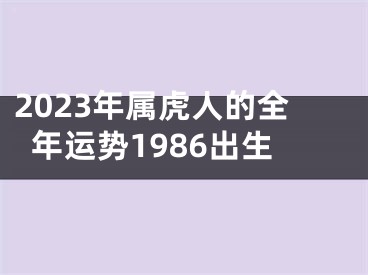 2023年属虎人的全年运势1986出生