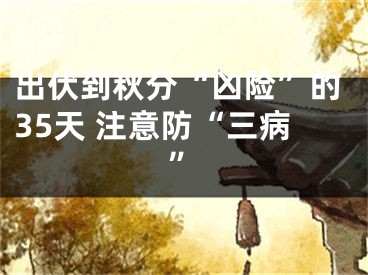 出伏到秋分“凶险”的35天 注意防“三病”