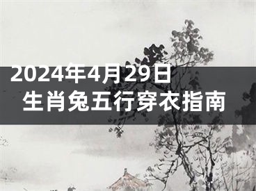 2024年4月29日生肖兔五行穿衣指南