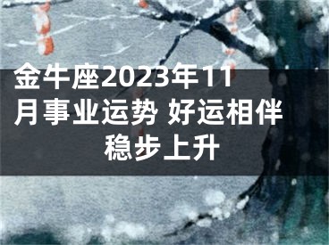 金牛座2023年11月事业运势 好运相伴稳步上升