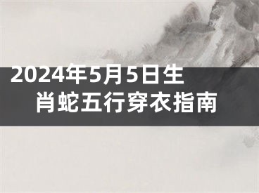 2024年5月5日生肖蛇五行穿衣指南