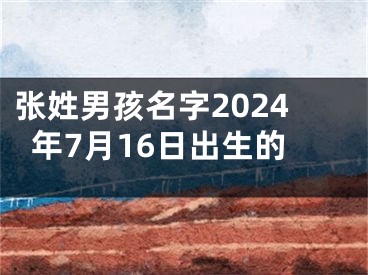 张姓男孩名字2024年7月16日出生的